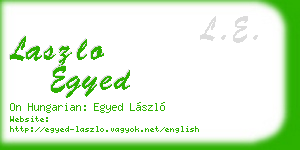 laszlo egyed business card